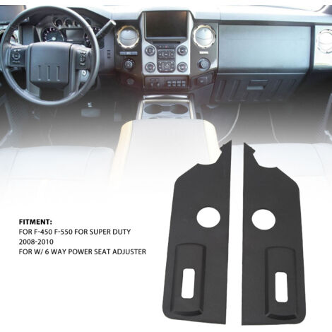 Sitzschalter-Schutzblock – Paar schwarze Blenden 8C3Z-14A706-AA für Ford F-450/F-550