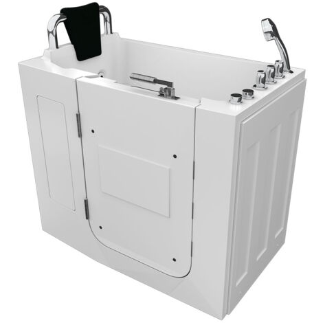 Sitzwanne Whirlpool Badewanne mit Tür S08WP-TH-A-L 68x110cm