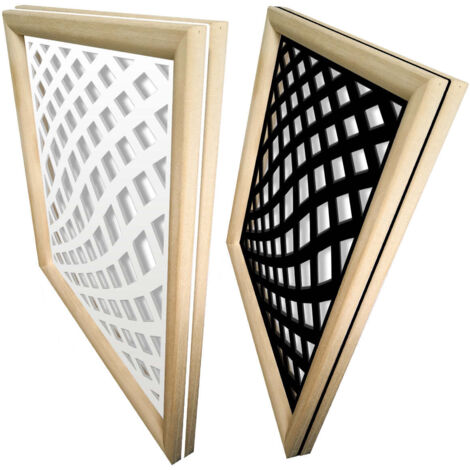 SIVIGLIA - Moduli Decorativi in Legno e PVC - Colore: bianco - Misura: 48x48 cm