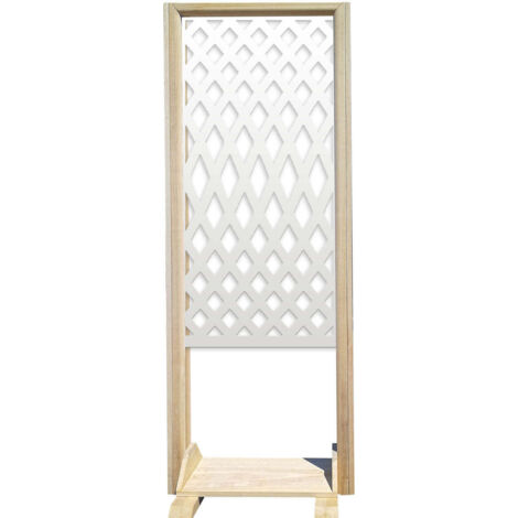 SIVIGLIA - Paravent modulable - 70x190 cm - en bois et PVC - Couleur : blanc