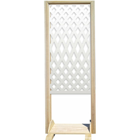 SIVIGLIA - Separè- Paravento modulabile - 70x190cm - in Legno e PVC - Colore: bianco