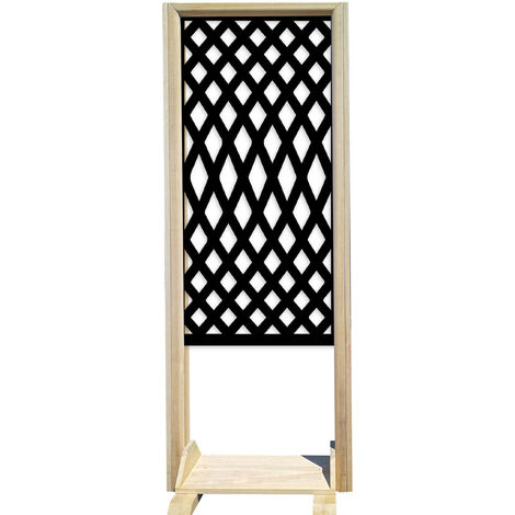 SIVIGLIA - Separè - Paravento modulabile - 70x190cm - in Legno e PVC  Nero