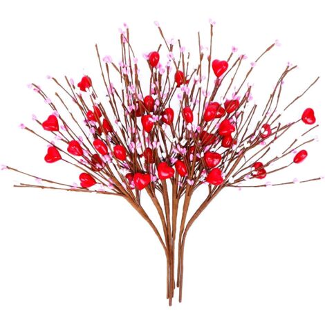 Six branches de baies artificielles, parfaites pour les mariages et la décoration intérieure.