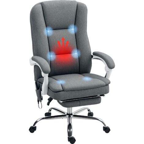 Six-Point Office Massage Chair, with Heat - Grey