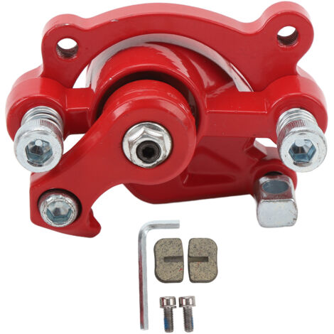 SIXRUN Vorderrad-Scheibenbremssattel und Bremsbeläge, Stabiles Bremssattel-Set für Motorrad, ATV, Roller, Kinder, Dirt Bike, mit Bremsscheiben-Set (rot).