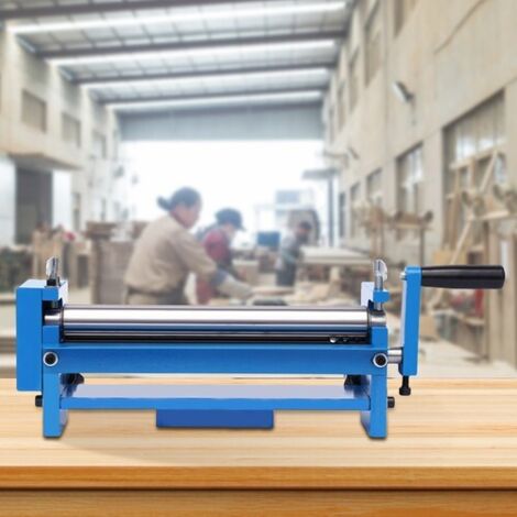 SJ 300 Manual Slip Roll Rolling Bender Steel Plate Bending Round Machine 300mm