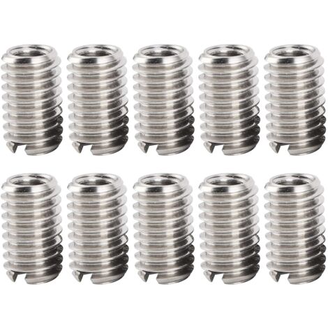 SJLERST 10 pz Inserto di Riparazione Filettatura Femmina M4x0.7 Maschio M6x1.0 Riduzione Dado In Acciaio Inox 303 per Computer Lampade Stampi Attrezzature Meccaniche