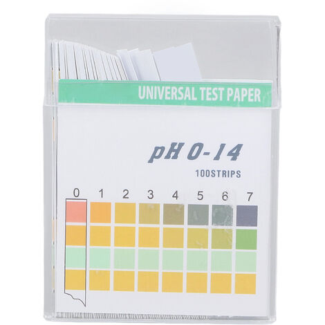 SJLERST 100 pièces papier PH bandelettes de Test de mesure professionnelle précise universelle pour les cosmétiques eau potable sol PH0-14
