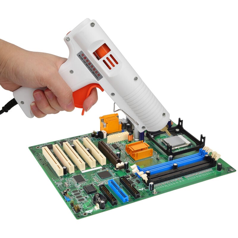 110 w Pistolet à Colle Chaude, Haute Température, Pleine Grandeur , Outil de Réparation d'artisanat de Pistolet à Colle Thermofusible Réglable