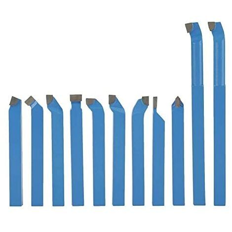 SJLERST 11Pcs Outils de tour Bits, Tour de coupe au carbure Ensemble d'outils de tournage Ensemble de fraisage de soudage pour tour à métal