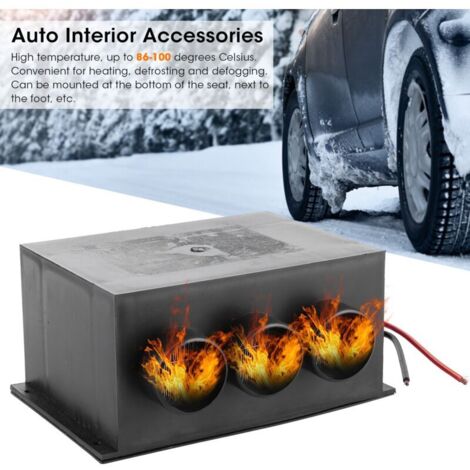 SJLERST 12V 300W Tragbare Autoheizung mit 3 Enteisungsdüsen, Winterlüfter, wärmerem Windschutzscheiben-Entfroster und Nebelscheinwerfer