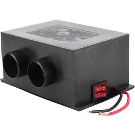 SJLERST 12V 600W Chauffage de Voiture ABS 2 Trous Portable Hiver Chauffage Rapide Plus Chaud Dégivrage Silencieux