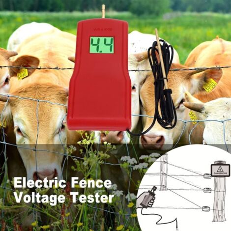 SJLERST 15KV Spannungsprüfer, Zaunprüfer, Elektrozaun-Spannungsprüfer mit Batteriefachdeckel und LCD-Bildschirm, Digitaler Zaunprüfer, für landwirtschaftliche Zäune, (200-15000V)