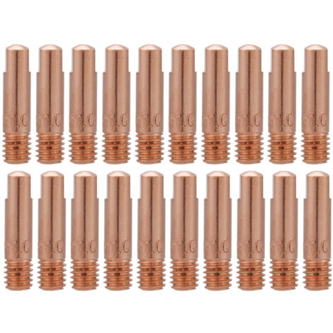 SJLERST 20 pièces de pointe de contact en cuivre pour consommables de torche de soudage 15AK MIG/MAG (1,0 mm)
