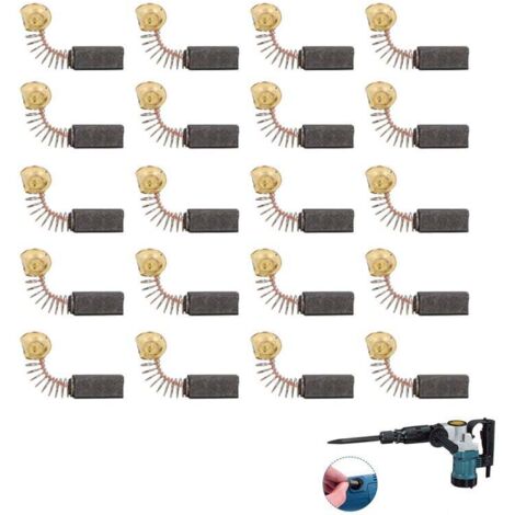 SJLERST 20pcs Balais de Charbon Moteur Pièces de Rechange Universelles d'outil Électrique pour Meuleuse d'angle Ponceuse Orbitale