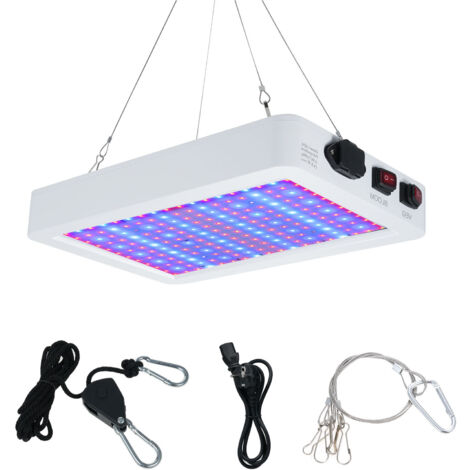 SJLERST 216LEDs Lampe de croissance pour plantes à spectre complet, étanche, pour semis, fleurs et serres