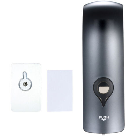 SJLERST 300ml Single-Head Wall-Mounted Manual Soap Dispenser, No Drilling Required, for Bathroom, Shower Gel, Liquid Shampoo - Grey