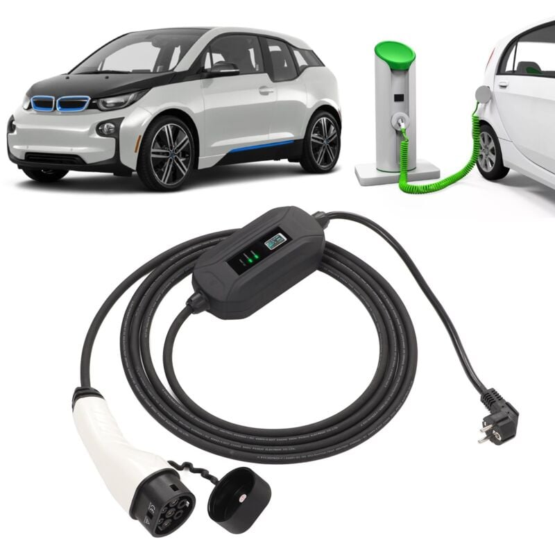 Sjlerst - 3.6 kw Chargeur ev Type 2 Chargeur de Voiture électrique 16A 5m Câble de Charge pour Voiture électrique Standard iec 62196-2 Type