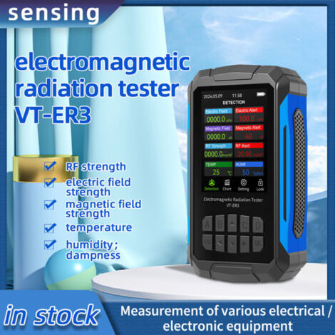 SJLERST 5-in-1 Elektromagnetischer Strahlungsdetektor mit anpassbaren Parametern, geeignet für industrielle Umgebungen und Heimbüros
