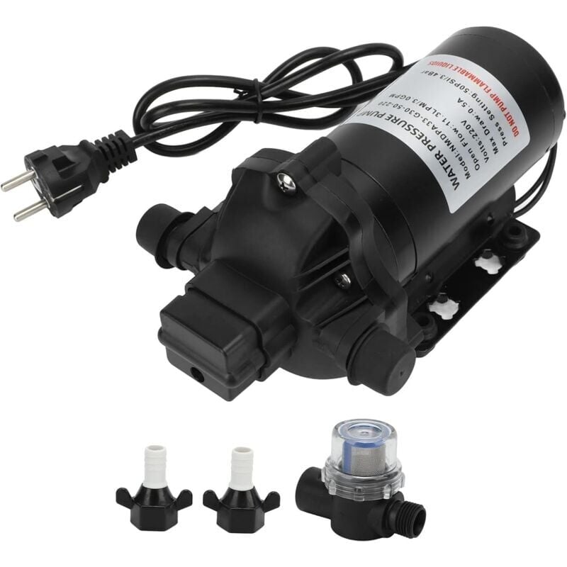 50PSI 11.3LPM/3.0GPM Pompe à eau haute pression auto-amorçante caravane Camping bateau