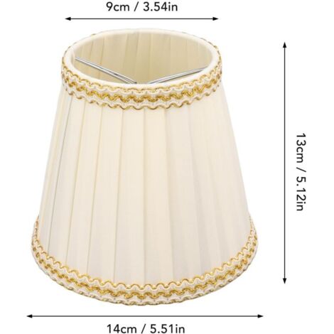 SJLERST 6 pezzi piccoli paralumi a tamburo con clip, paralumi in tessuto per lampadari, candele, lampadine, accessori per illuminazione