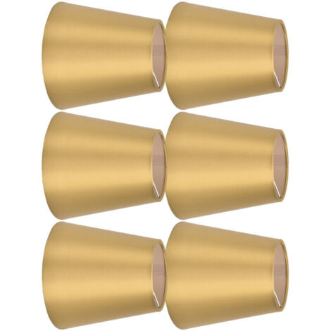 SJLERST 6-teiliger E14-Stofflampenschirm für Tisch- und Deckenlampen, Gold, PX153