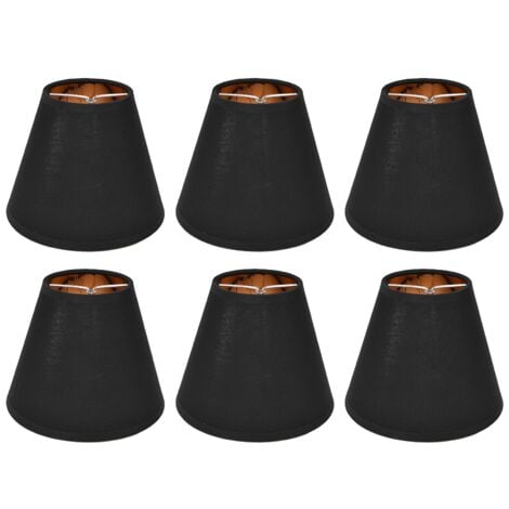 SJLERST 6PCS Abat-jour en tissu Clip sur abat-jour pour E14 Table Lustre Lampe de sol Lampe murale Décor de chambre