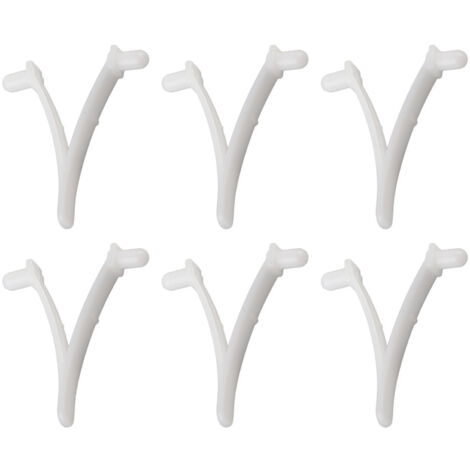 SJLERST 6PCS Clip Papillon V pour Accessoires de Piscine, Brosse de Spa, Rateau à Feuilles, Filet Ramasse Feuilles, Tête d’Aspirateur