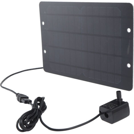 SJLERST 6V 10W USB Solar-Springbrunnenpumpen-Set, Solar-Springbrunnenpumpe für Vogeltränke, Garten, Hinterhofpool