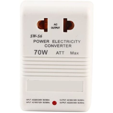 SJLERST 70W 110V / 120V à 220V / 240V Convertisseur de Tension, Adaptateur de Élévateur/Inverseur (Fiche Standard CN)