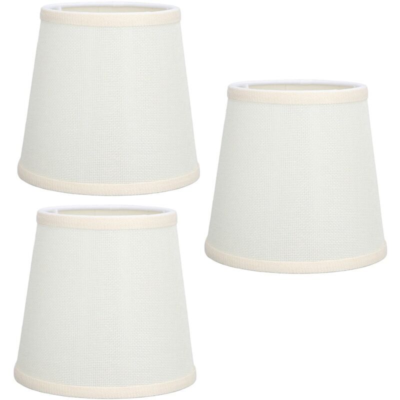 Abat-jour de Table fabriqué à la main, 3 pièces, tissu doux à haute transmission, très Durable, conception sûre, petits abat-jour