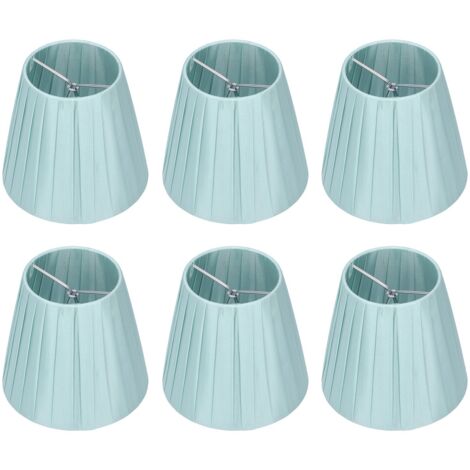 SJLERST Abat-jour en tissu pour lustre, 6 pièces, couvercle de lampe murale, support à pince pour petite ampoule A B C F P