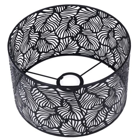 Sjlerst – Abat-jour moderne en fer 25 cm – Hauteur 16 cm – Diffusion douce de lumière – Compatible E14 et E27 – Installation facile