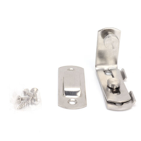 SJLERST Accessoire de matériel de porte coulissante en acier inoxydable de boucle de loquet de porte de grange d'angle de 90 degrés