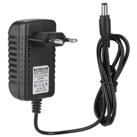 SJLERST Adaptateur de chargeur Li Ion 25.2V/1A à charge rapide, entrée 100‑240V, protections multi-niveaux, prise EU