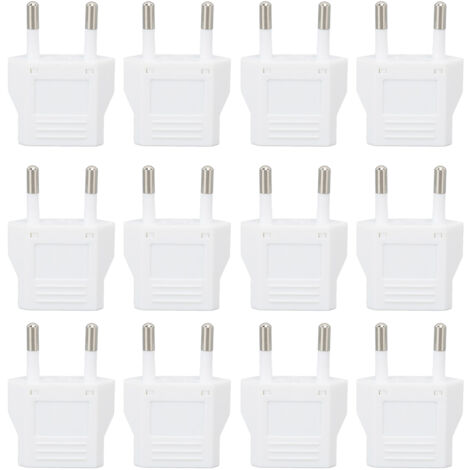 SJLERST Adaptateur de prise de voyage européenne, 12 pièces, coque PC, convertisseur européen 110 -