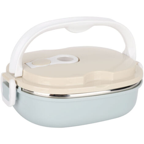 SJLERST Airtight Stainless Steel Sandwich Box, Portable Insulated Lunch Box with Handle for Office, Hot and Thermal Meals, Food Container Bowl
