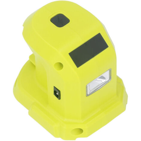 SJLERST Akku-Adapter, zwei USB-Anschlüsse, Lithium-Ionen-Akku-Adapter-Konverter mit LED-Leuchten 18 V 14,4 V