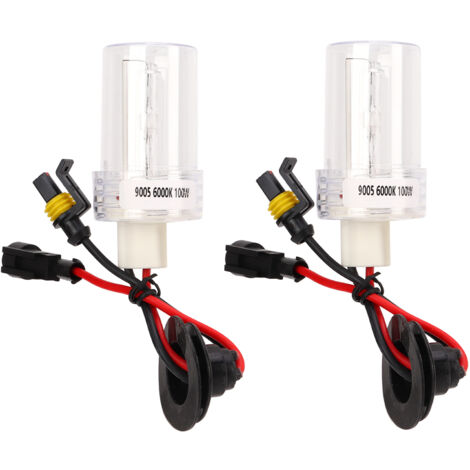 SJLERST Ampoule de Phare LED, 100W 6000K 9005 HID Xenon Ampoule tanche Multiple Protection Phare Ampoule HID Xenon pour Voitures Motos