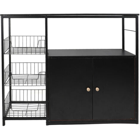 SJLERST Armoire de rangement pour cuisine, meuble d'appoint multifonctionnel au sol, idéal pour la salle à manger et le salon
