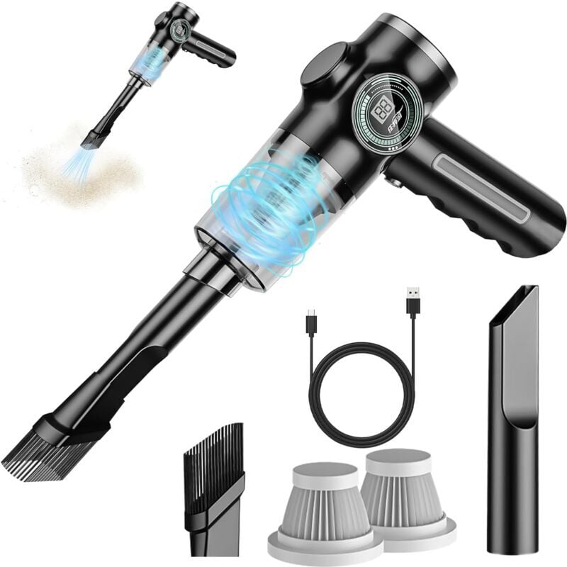 SNQ - Aspirateur à Main sans Fil, 290000pa Mini Aspirateur, 2 in 1 Aspirateur Voiture, Aspirateur Portable, Aspirateur de Table, Aspirateur pour