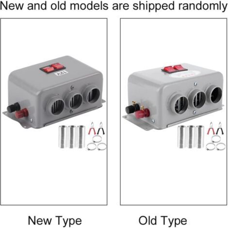 SJLERST Autoheizung, 12V Kompakt-Autoheizung mit 3 Öffnungen, 600W-800W, Schnellheizung, Warmhaltefunktion, Entfroster, Entfeuchter, Geräuscharm