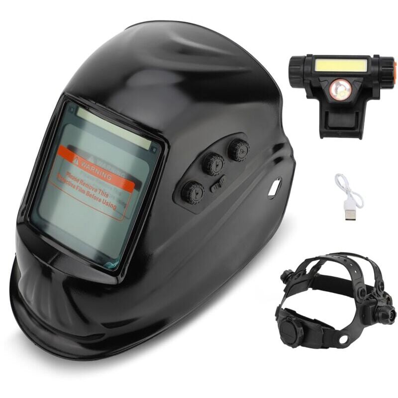 Image of Automatischer Schweißhelm, mit LCD-Bildschirm für Tig Mig mma Schweißschleifen (Schwarz)