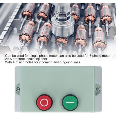 SJLERST Avviatore magnetico impermeabile e ignifugo, scatola interruttore magnetico monofase 220V 230V trifase 380V 400V 9-13A