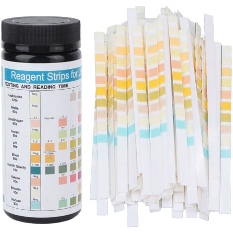 SJLERST Bandelettes de Test, D'analyse D'urine Ten Urine Ketone Test Ketone Body Test(100pcs)