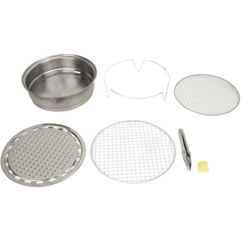 SJLERST Barbecue rond Portable à charbon de bois, poêle Compact multifonctionnel pour pique-nique Camping