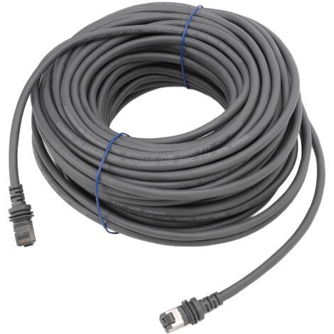 SJLERST Câble Starlink Gen 3, Câble de Remplacement pour Satellite Rectangulaire Starlink V3, étanche IP68, Utilisation par Tous Les Temps, Gris (30FT)