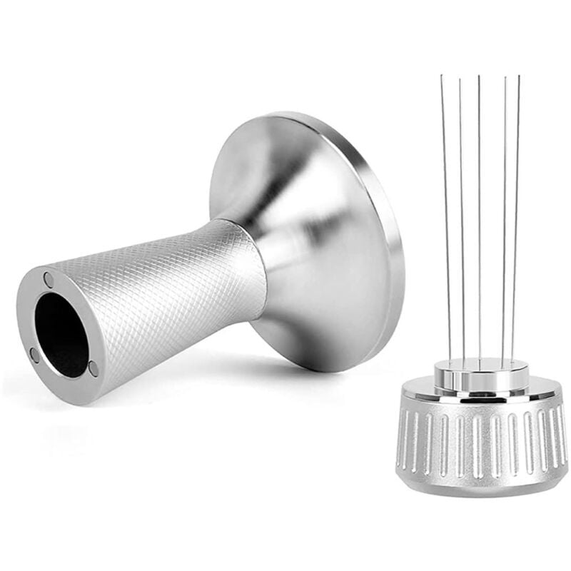 Café à Aiguille à Expresso, 53 Mm Guide de café Espresso Pressher Presser 2 In1 avec 5 Aiguilles Fines Distributeur de café à Aiguille à Aiguille à
