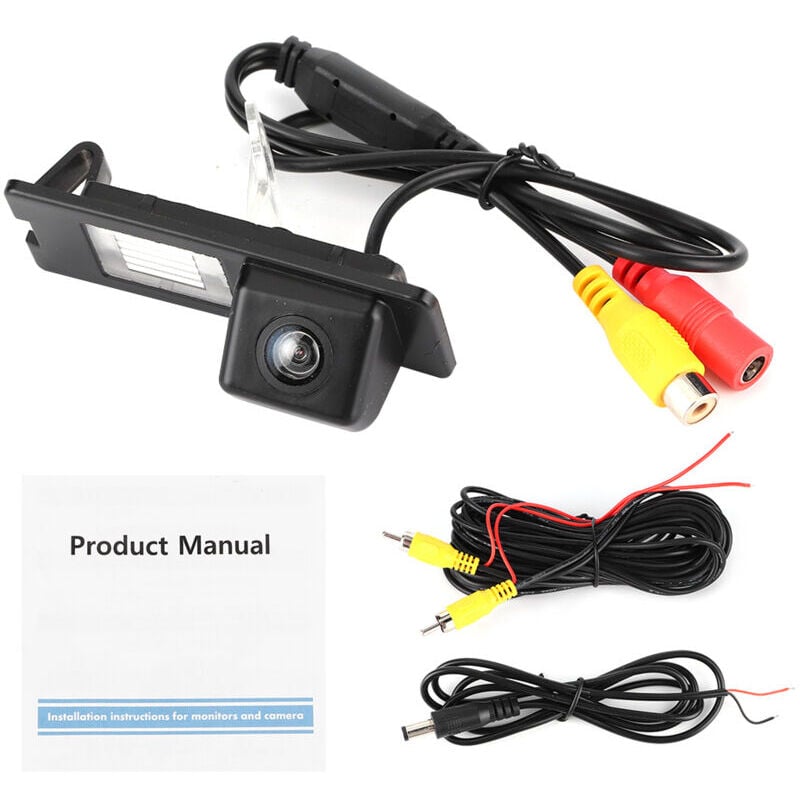 SNQ - Caméra de recul ccd hd IP68, caméra de stationnement à 170 degrés pour éclairage de plaque d'immatriculation, adaptée à Fluence Duster