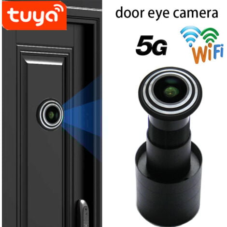SJLERST Caméra Judas de Porte, Visionneuse Vidéo de Porte Vidéo HD 1080P, Caméra de sécurité, Yeux de Chat électroniques de Porte Visuelle avec Grand Angle de 150 Degrés